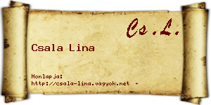 Csala Lina névjegykártya